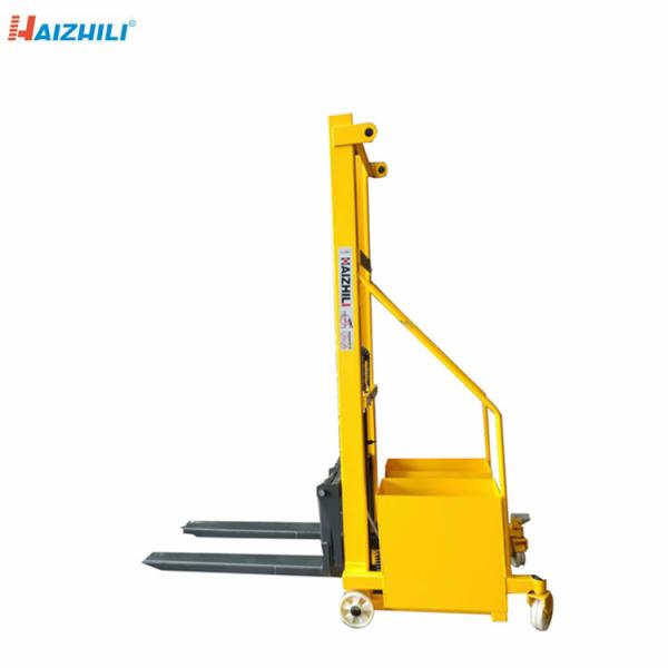 Non Polluting Warehouse Forklift , 1 Ton Counterbalance Manual Hydraulic Stacker
