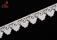 Largeur d'équilibre de dentelle de broderie de fleur de coton pur 3cm pour la jupe de la sirène de Madame