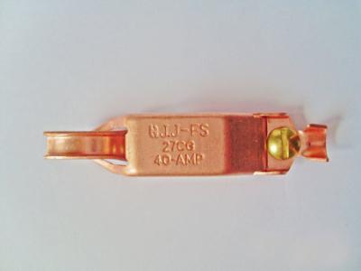 40 Amps Solid Copper Geophone Connector / Mueller Clip Narrow Clip