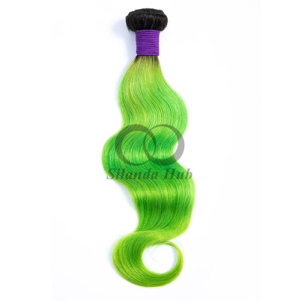 #T1B/Green Body Wave Remy Human Hair Bundles Sew In Weave Bundles Brazilian Bundle Deals
