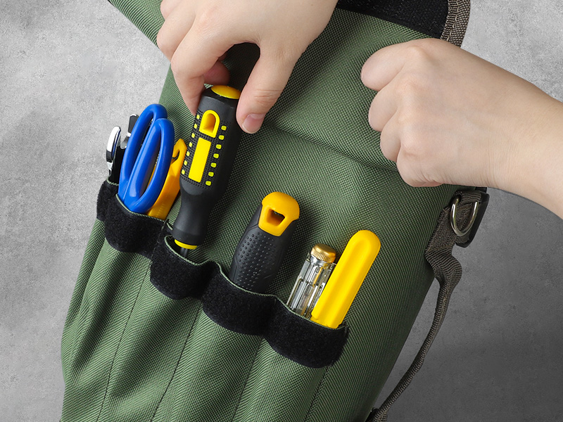Tool Bag, Tool Roll up Bag, Heavy Duty Tool Organizer for Men Women,Green  Portable Roll up Tool Bag ,  Rolling Tool Bag