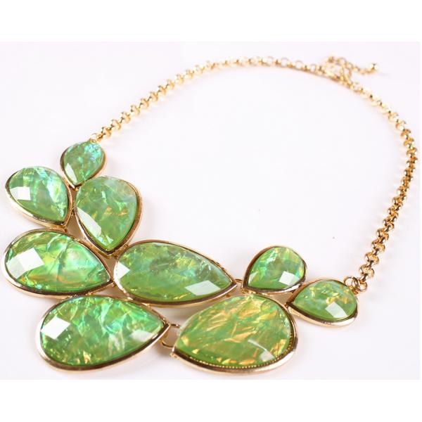 Hot fashion trends in Europe and America exaggerated clavicle chain necklace resin droplet