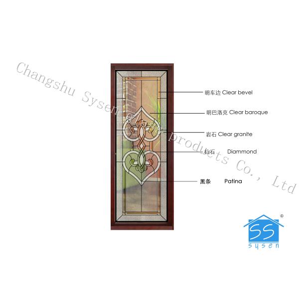 Fire Rated Door Glass Panels , Residential House Translucent Glass Panels