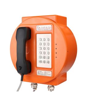 IIC Aluminium Alloy Enclosure Explosion Proof Telephone with Strong Noise Canceling and 30W Built-in Amplifier for Hazardous Areas