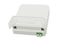 2 prise murale optique duplex gauche de coffret d'extrémité de fibre de LC/APC FTTH IP54 ABS+PC d'intérieur
