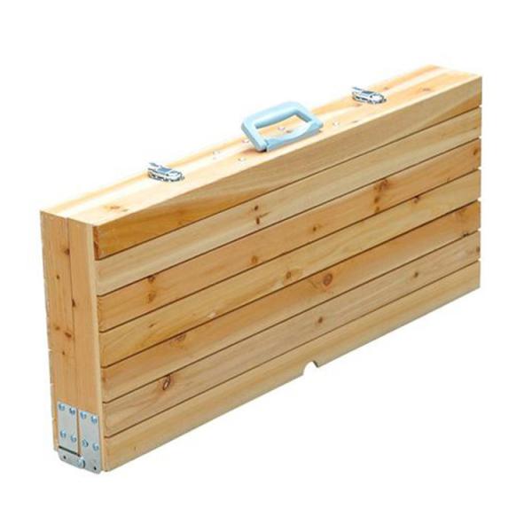 General Outdoor Wood Piece Portable Folding Table and Chairs Sets with Attached Table