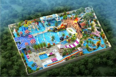 Projeto conceptual personalizado cofre forte do parque da água do tema para o parque de diversões