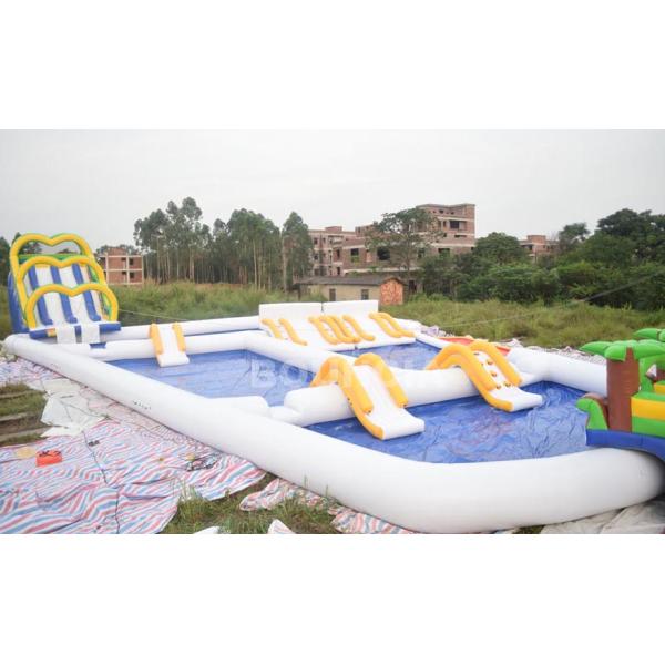 Kids And Adults Inflatable Water Park 0.9mm Pvc Tarpaulin