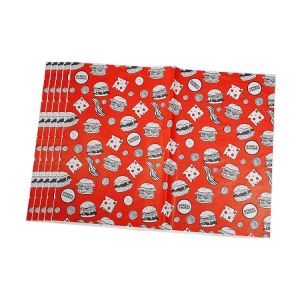 Wholesale customized logo eco-friendly food grade burger sandwich baking greaseproof paper packaging