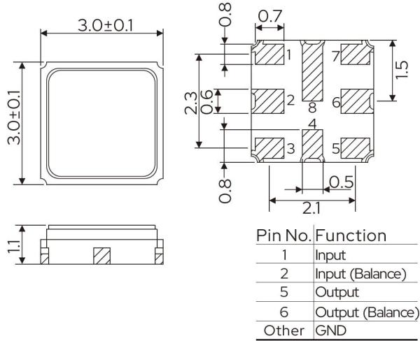 SMD QCC8D SAW Filter 3 X 3 For Various Frequency Ranges