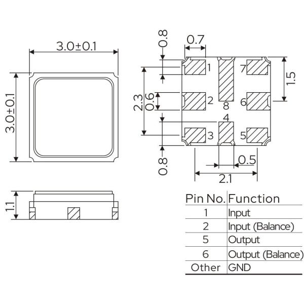 SMD QCC8D SAW Filter 3 X 3 для различных диапазонов частот