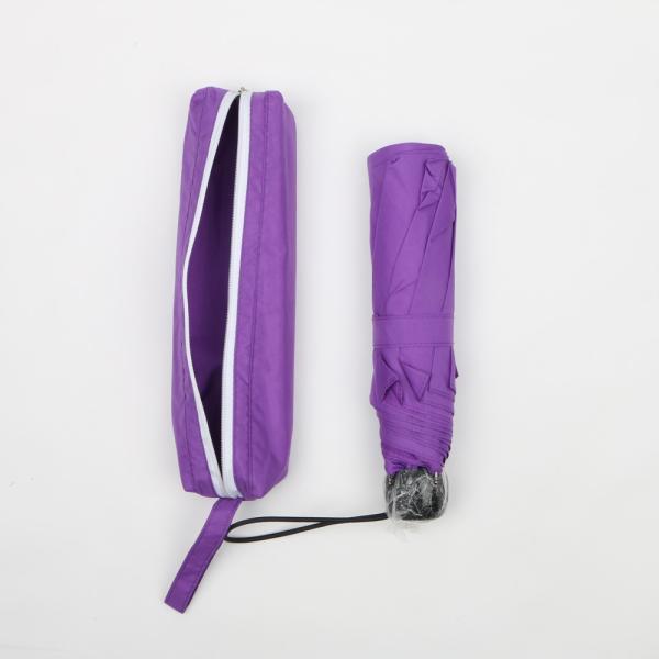 21 Inch Purple Golf Umbrella Logo Printed , Ladies Windproof Umbrella Lightweight