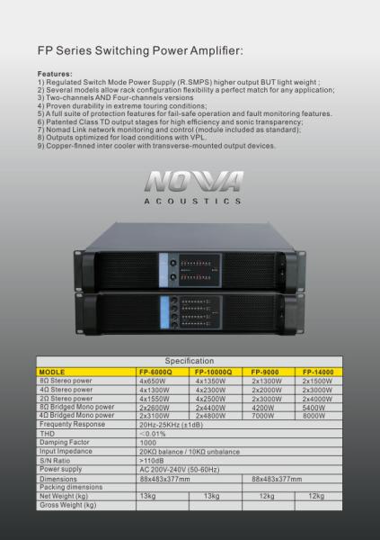 Touring Switching Power Amplifier With SK Power Transistors AC100V-240V