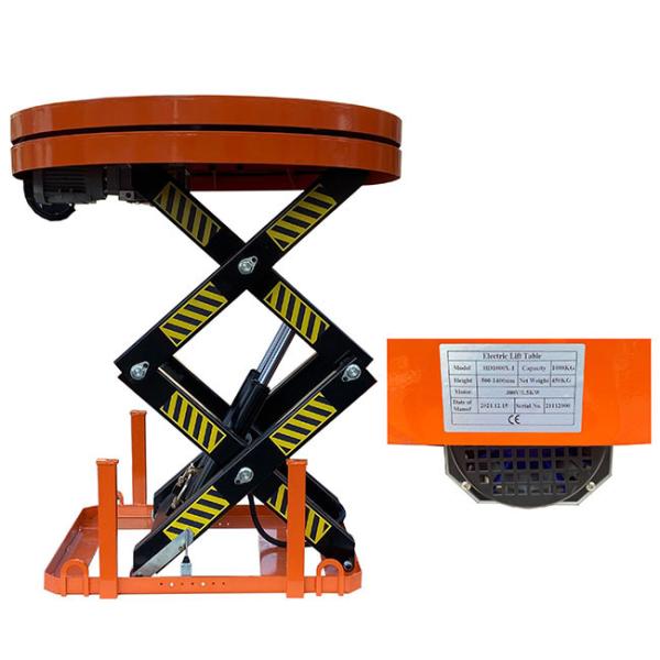 Electric Hydraulic Scissor Lift Tables Multi Stage Scissor Lift With Rotating Tops 1200mm Up To 1000kg