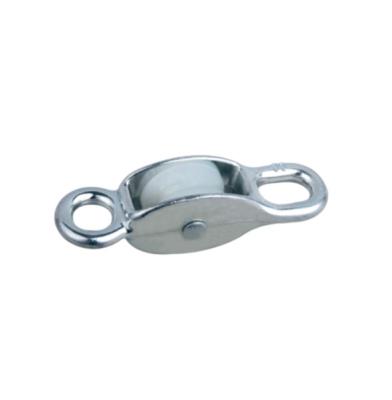 30mm Zinc Alloy Diecast Fixed Style Nylon Sheave Pulley With Double Ended Eye