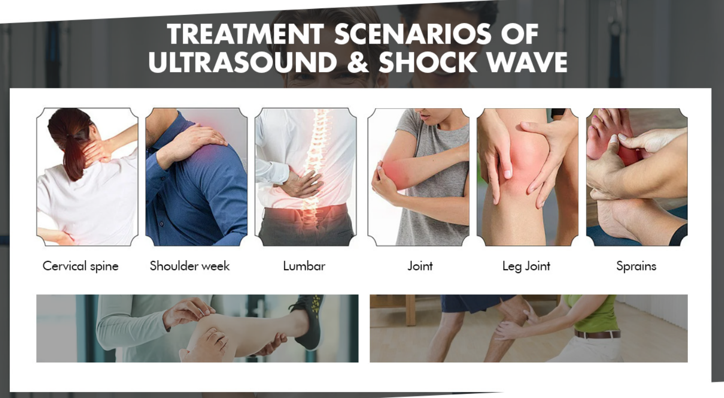 10 Bar Muscle Joint Pain Relief Ultrasound Ballistic Pneumatic Shockwave Therapy Device