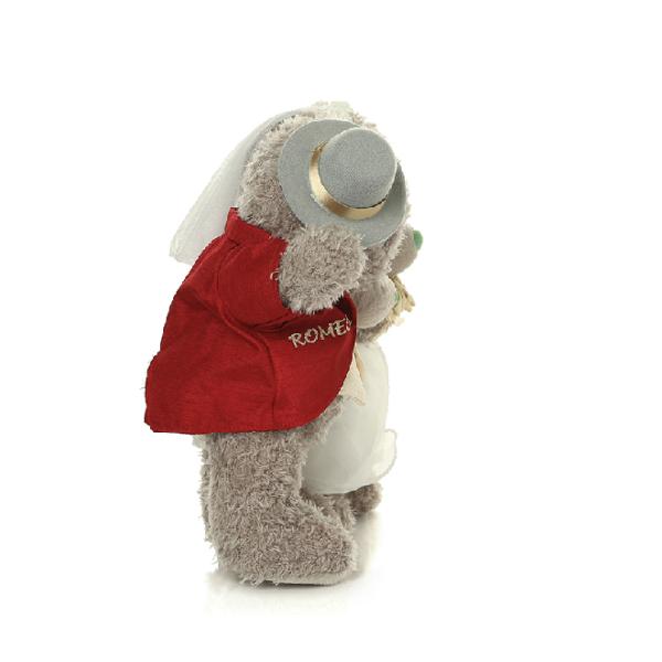 plush marriage gauze teddy bear toy,cloth teddy beat toy for wedding