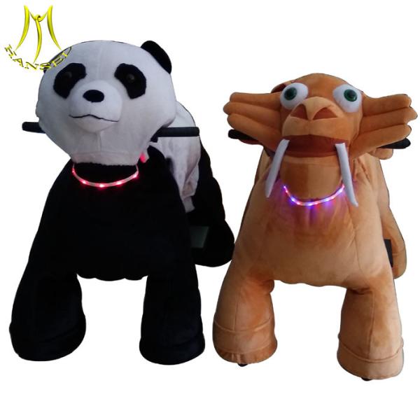 Hansel stuffed ride electric animals and plush toys stuffed animals on wheels with electric walking animal on toy