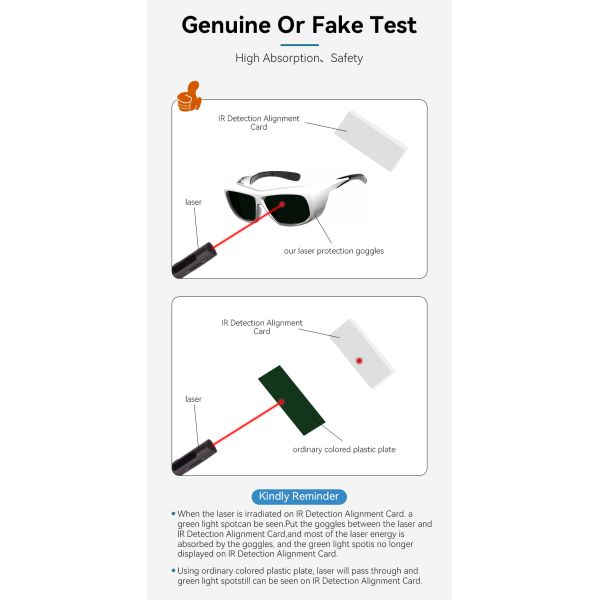 LASER SAFETI GLASSES laser protection glasses for laser laser protective glasses 190-690nm 266nm 532nm 632nm Uv Ultraviolet blue Laser Green Laser Laser safety glasses co2 laser protection glasses