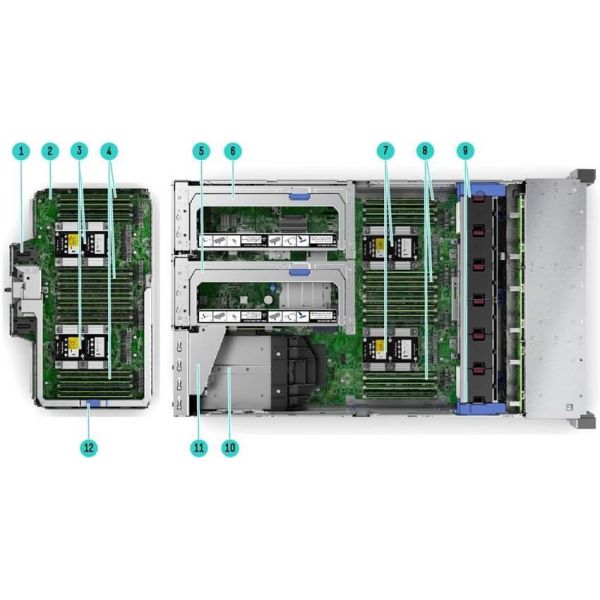 DL580 Gen10 2U Rack Server with 4 Nodes CPU 2.1GHZ Processor and 2400G SAS 10K Disk