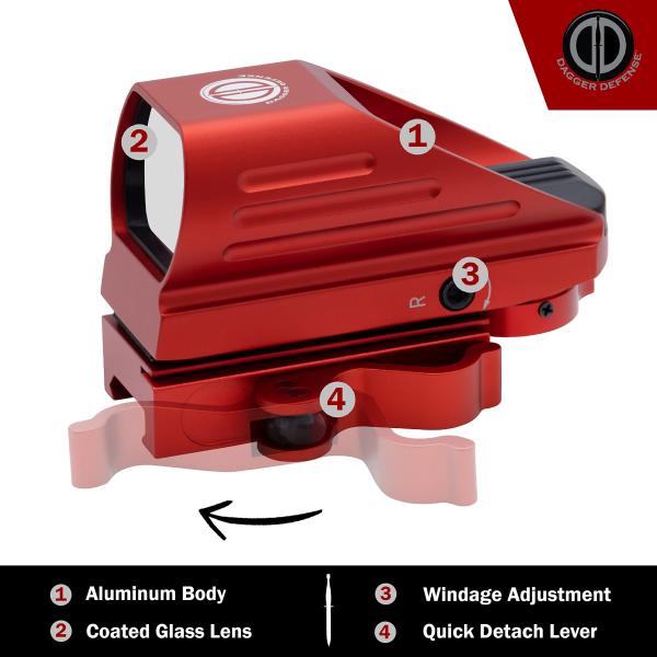 Охотящся объем рефлекторной видимости точки пистолета красный с быстрым разделите держатель