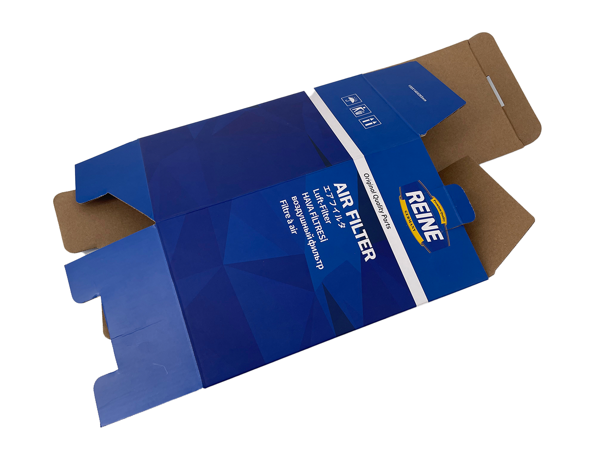 Wholesale New Style Recyclable Corrugated Flexography Auto Parts Packaging Custom Folding Carton Box Matt Lamination Folders