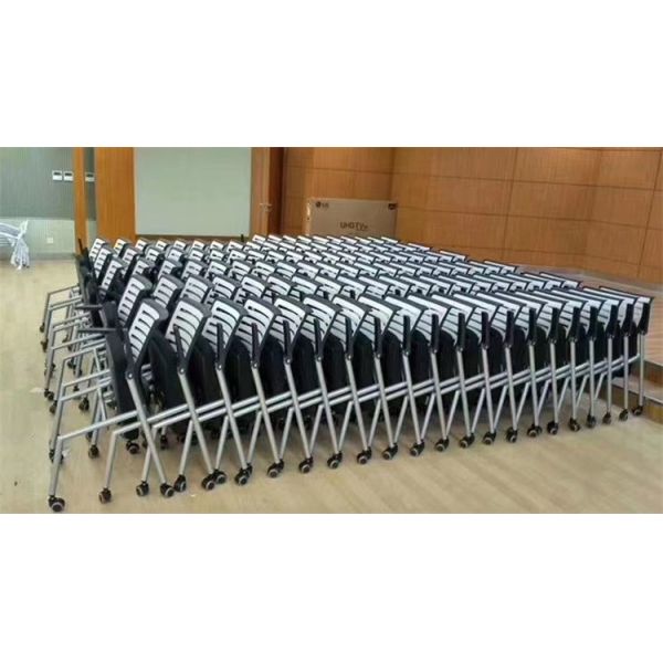 Conference Office Training Chair Multi Functional Removable With Wheels