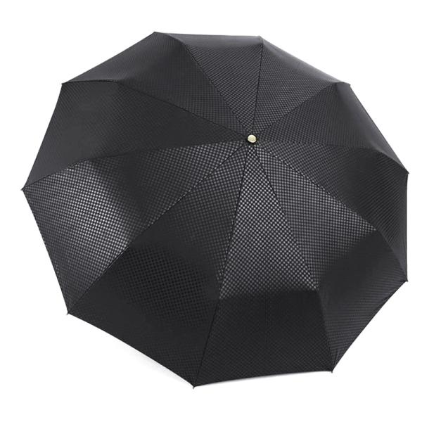 Automatic Folding Men's Wooden Handle Umbrella with Solid Wood Shaft and Retro Design