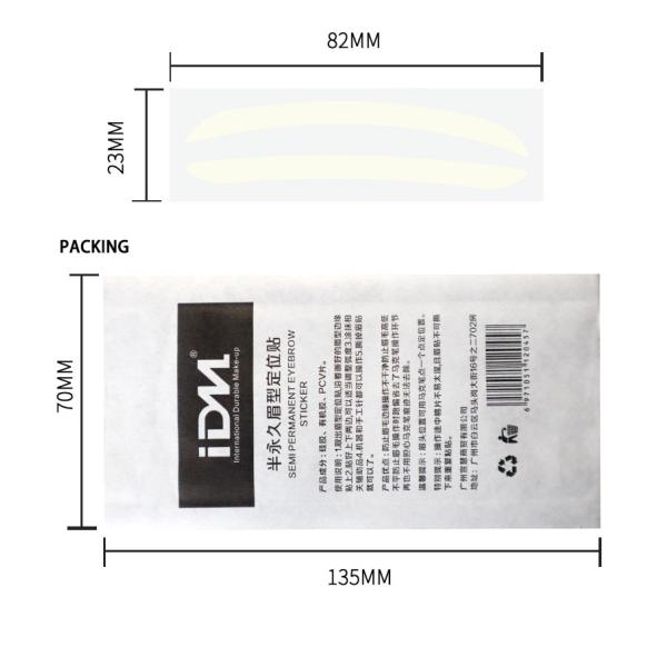 White Eyebrow Microblading Tool Permanent Makeup Tattoo Sticker