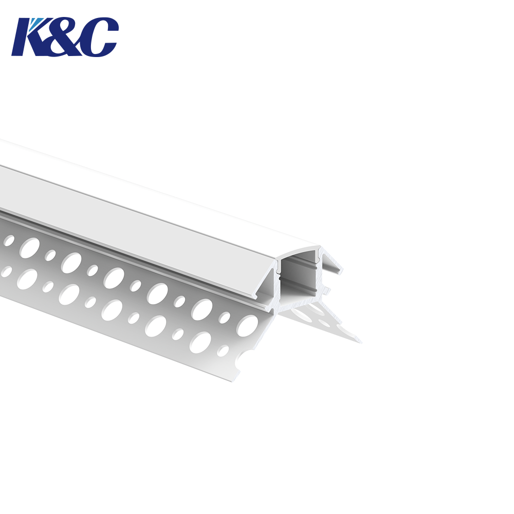 6061-T6 Aluminum Alloy LED Plasterboard Profile with Integrated Diffuser and Sandblasting Oxidation for Uniform Lighting