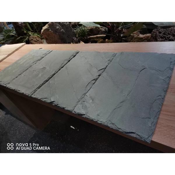 25mm Black Natural Slate Culture Stone Roofing Tiles Bathroom