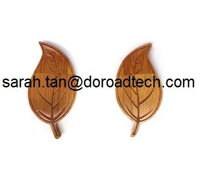 Real Capacity 8GB 16GB 32GB 64GB Memory Creative wooden Leaf USB Flash Drives