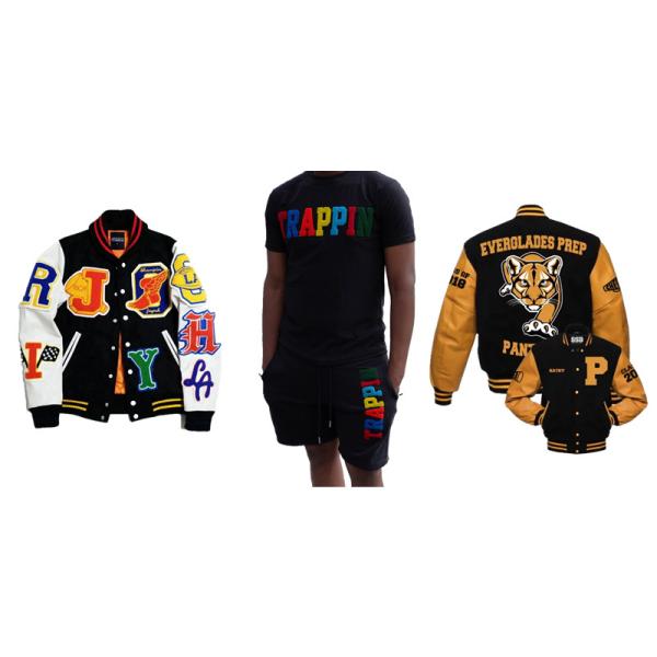 Durable Chenille Embroidery Iron On Patches Slogan Word  Used In  Hoodies