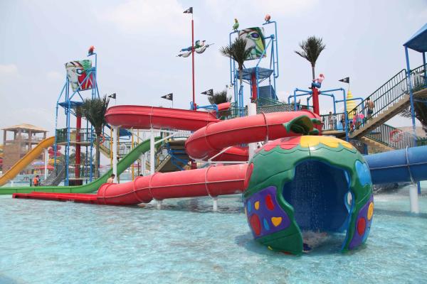 Equipamento colorido personalizado do parque do Aqua do pulverizador da carpa para o divertimento das crianças/crianças na piscina