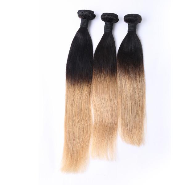 8-30 Inches Human Hair Extension Ombre Color Silky Straight  Brazilian Hair Weft