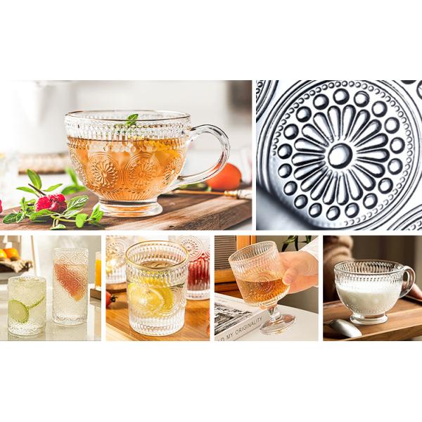 Ретро кристально чистые чаши для кофе, чашки для питья