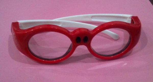 Ultra Clear DLP Link 3D Glasses For Kids With Red Plastic Frame