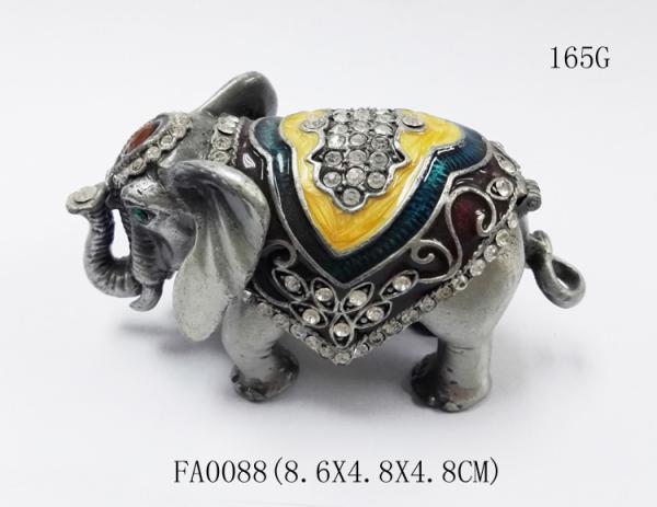 Alloy Elephant Jewelry Box Small Jewelry Box elephant metal jewelry boxes elephant shape bejeweled box