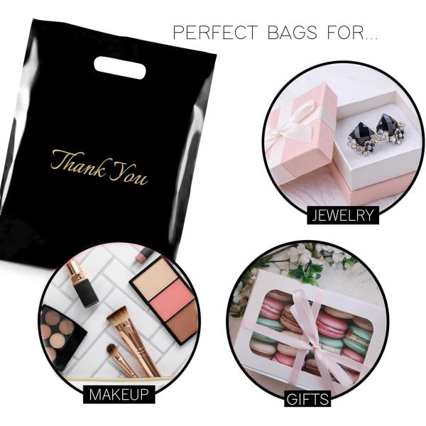 Custom Logo Printing Handle Shopping Bag Reusable Plastic Gift Bags For Retail Stores