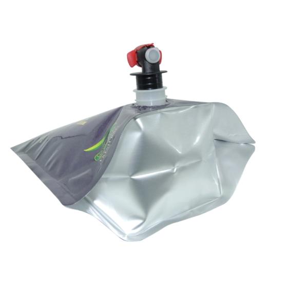 Double Bottom 1.5L 3L 5L Aluminum Foil Spouted Pouches Packaging Bags With Spigot