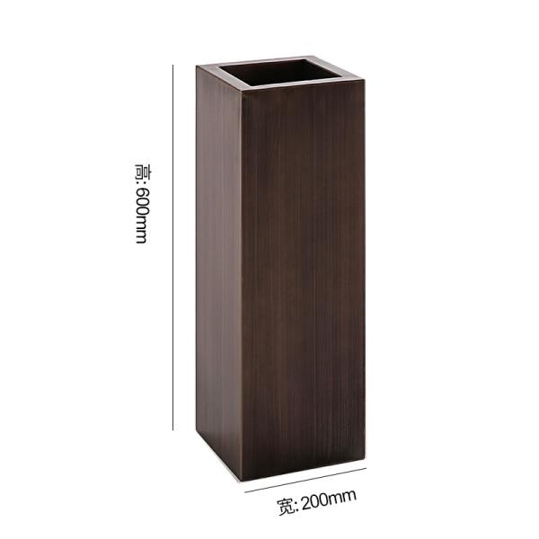 Outdoor Customized Tall Cuboid Stainless Steel Planter 316 Grade