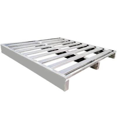 Paleta de aço de depósito pesado, paleta de aço de empilhamento de logística galvanizada
