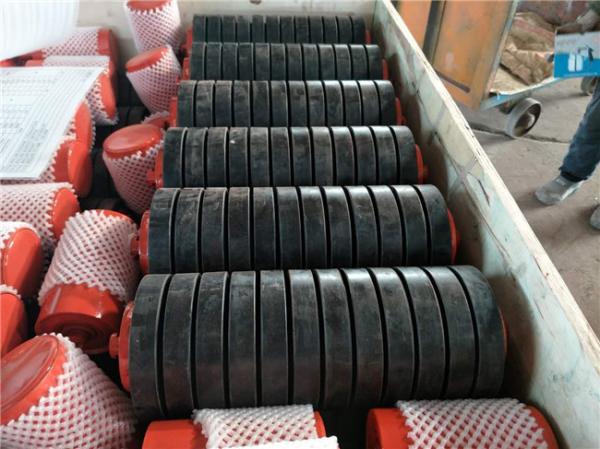 Disc Return 190mm Conveyor Impact Roller With Deep Groove Ball Bearing