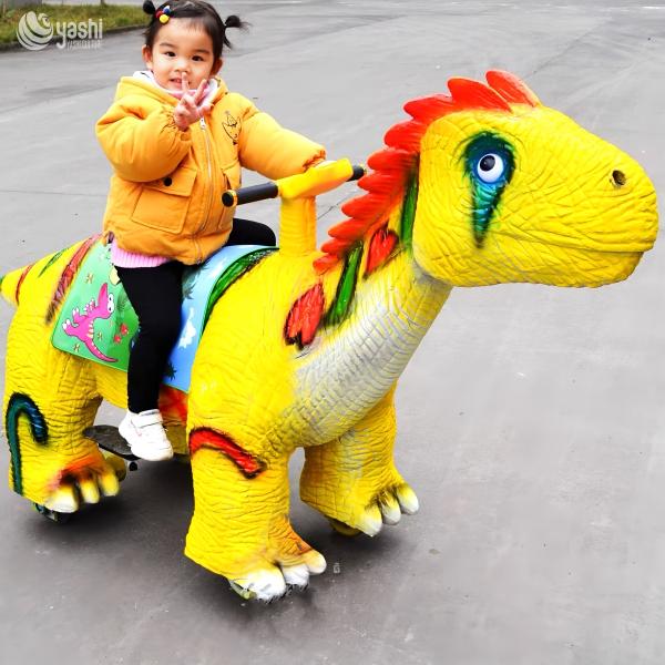 Kids Parents Electric Dinosaur Ride On Car For Malls Parks Squares