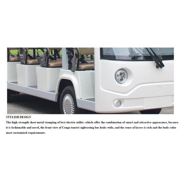 Instock 11 Seater Electric Tour Car with 5000*1530*1900 Size and 14 Seating Capacity