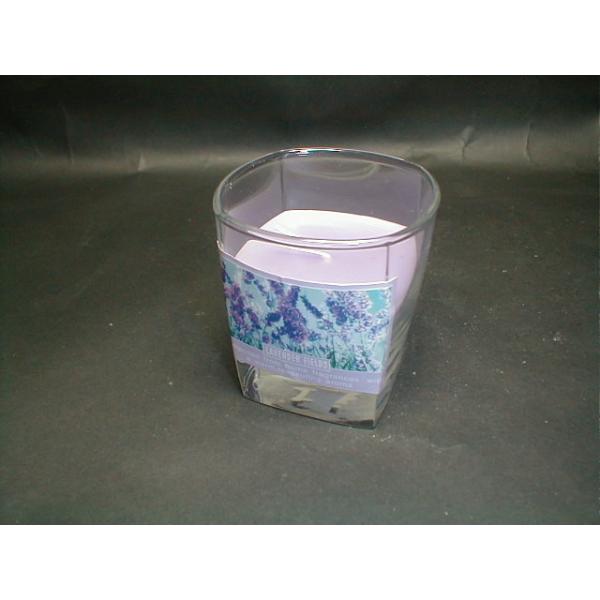 100% paraffin wax scented square glass candle with printing label