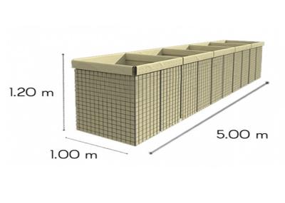 Hesco Flood Barrier Same As Galvanized / Hesco Barrier For Military Uniforms  For Sliver