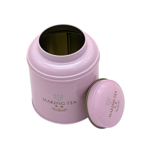 Wholesale Custom Metal Tea Canister Food Packaging Box Round Can Tea Coffee Tin Packaging Box