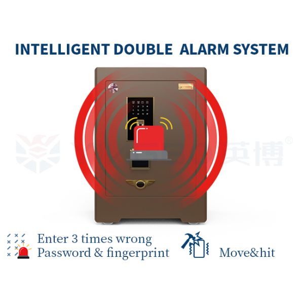 H580mm Dual Alarm System Commercial Safe Box 3D Stereo Soft Leathe Digital Security