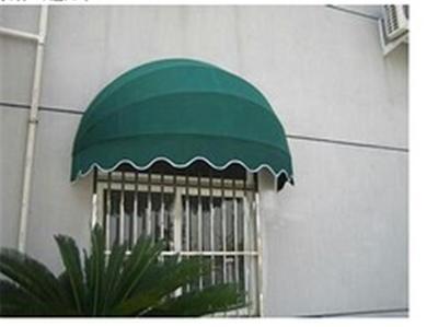 Polyester Retractable Striped Dome Awning Sunshade Rain Shelter Watermelon Awning